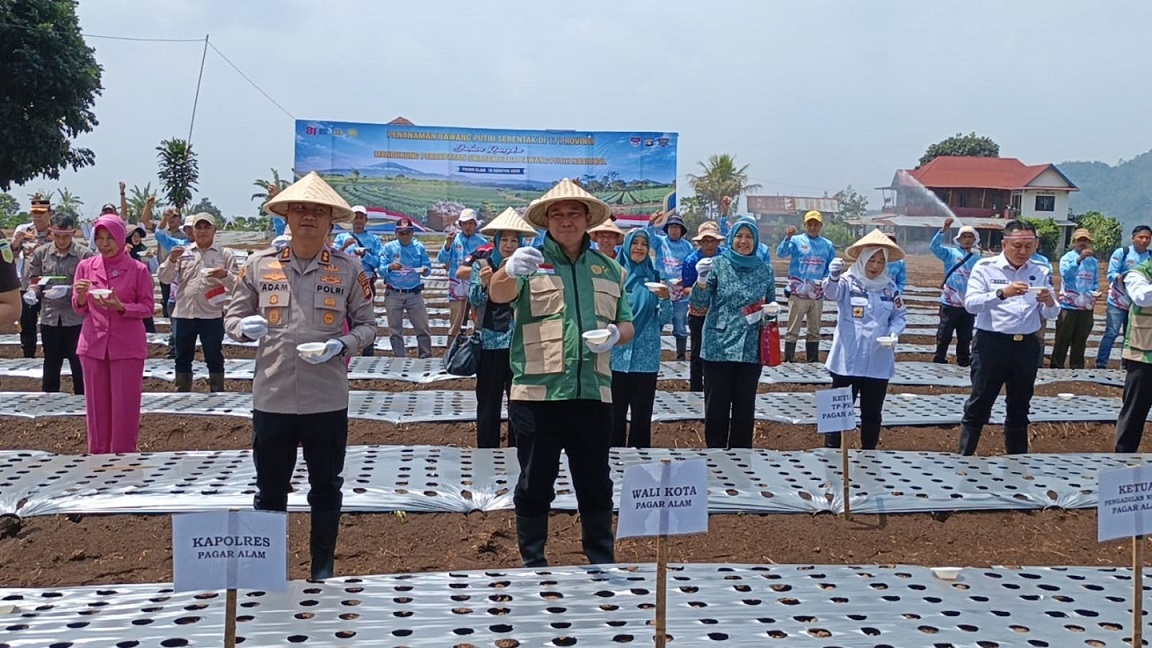 Penanaman Bawang Putih Serentak di 17 Provinsi dalam Rangka Percepatan Swasembada Bawang Putih Nasional